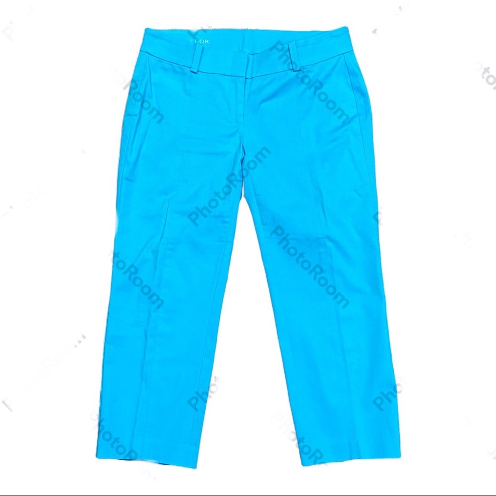 Ann Taylor Carnegie cropped blue pants